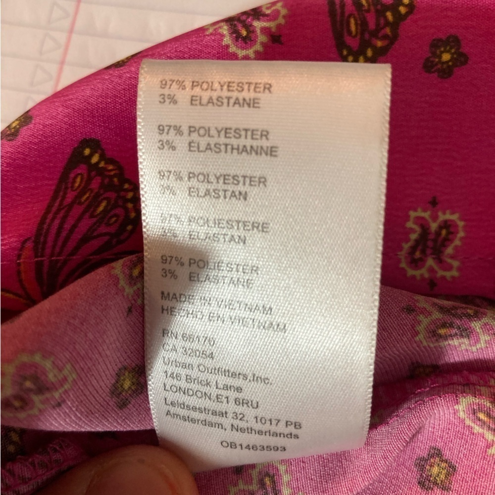 Urban Outfitters Samira Fuchsia satin butterfly dress Large - Picture 11 of 12